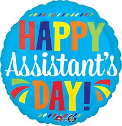 17" Happy Assistants Day Blue