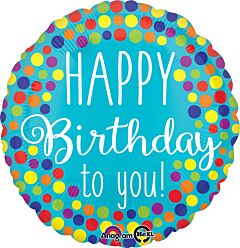 17" Happy Birthday to You Dots