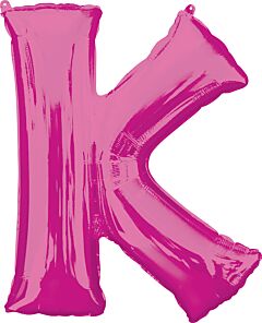 33" Anagram Letter K Pink