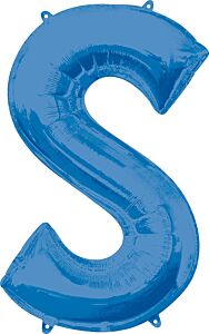 35" Anagram Letter S Blue
