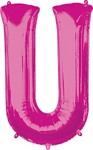 33" Anagram Letter U Pink