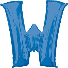 33" Anagram Letter W Blue