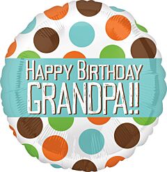 17" Happy Birthday Grandpa Dots