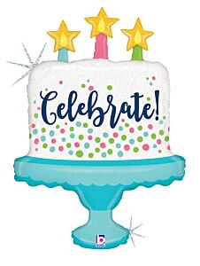 33" Celebrate Cake Holographic