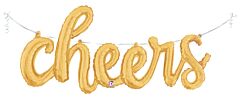 47" Cheers Script Gold