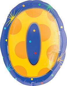 20" Number 0 Confetti Dots