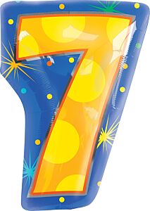 20" Number 7 Confetti Dots