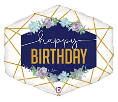 30" Geo Navy Birthday