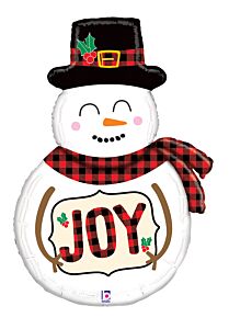 39" Buffalo Plaid Snowman