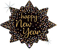 32" New Year Confetti Burst Holographic