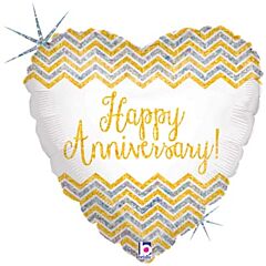 18" Chevron Anniversary Holographic