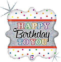 18" Candle Birthday to You Holographic