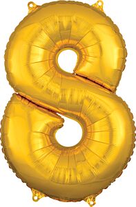 26" Number 8 Gold