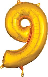 26" Number 9 Gold
