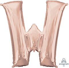 33" Anagram Letter W Rose Gold