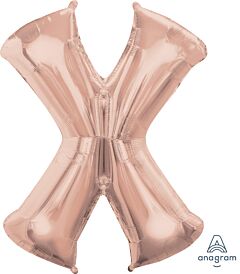 35" Anagram Letter X Rose Gold