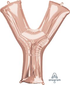 34" Anagram Letter Y Rose Gold