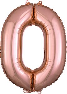 26" Number 0 Rose Gold