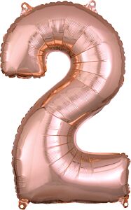 26" Number 2 Rose Gold