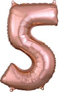 26" Number 5 Rose Gold