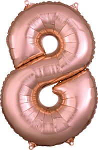 26" Number 8 Rose Gold