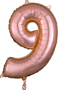 26" Number 9 Rose Gold