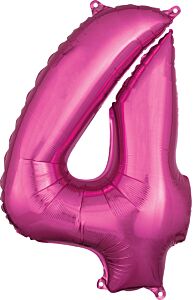 26" Number 4 Pink