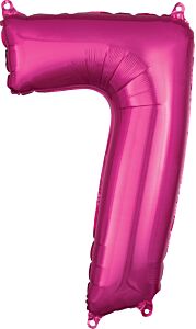 26" Number 7 Pink