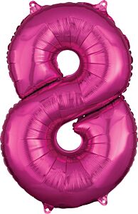 26" Number 8 Pink