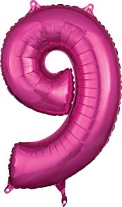 26" Number 9 Pink