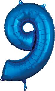 26" Number 9 Blue