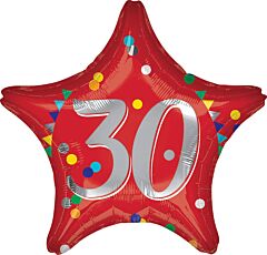 18" 30th Birthday Star