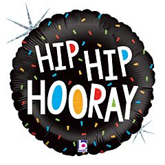 18" Hip Hip Hooray Holographic