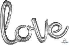 31" x 21" Phrase Love Silver Consumer Inflate