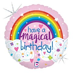 18" Magical Rainbow Birthday Holographic