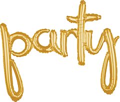 39" Phrase Party Gold Consumer Inflate
