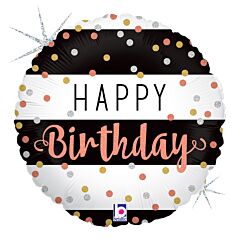 18" Rose Gold Birthday Holographic