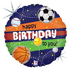 18" Sports Birthday Holographic