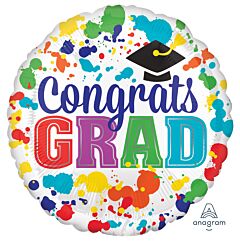 17" Congrats Grad Paint Splotch
