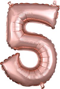 16" Number 5 Rose Gold