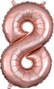 16" Number 8 Rose Gold
