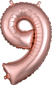 16" Number 9 Rose Gold