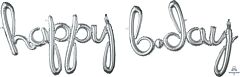 76" Phrase Happy Bday Silver Consumer Inflate