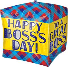 15" Boss Day Plaid Cubez