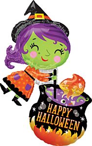 28" Witch and Cauldron