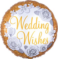 17" Wedding Wishes Gold & Silver