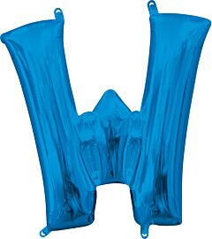16" Letter W Blue