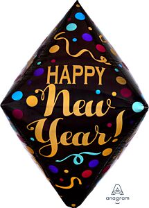 25" Happy New Year Satin Dots Anglez