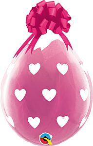 18" Qualatex Big Hearts Latex - Clear