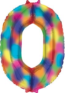 34" Anagram Number 0 Rainbow Splash